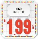 Fiesta Border Price Tag (3-digit 1 1/2" Numbers) - Printed "LB" (SP651B2G Border 2)