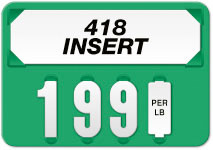 Green 39 Style Solid Color Price Tag (4-digit 1 1/2" Numbers)